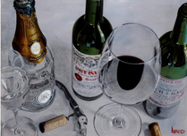Wine Paintings Wine Paintings Over The Top (Unique) (1/1)